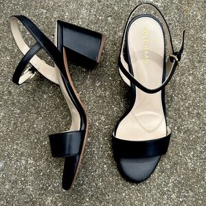 NWT Cole Haan classic, black, simple, comfortable, genuine, leather, chunky heel